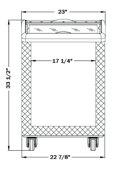 Excellence Industries MB-2HCD 23" Dual Temperature Mini Display Freezer, 4.8 Cu Ft.
