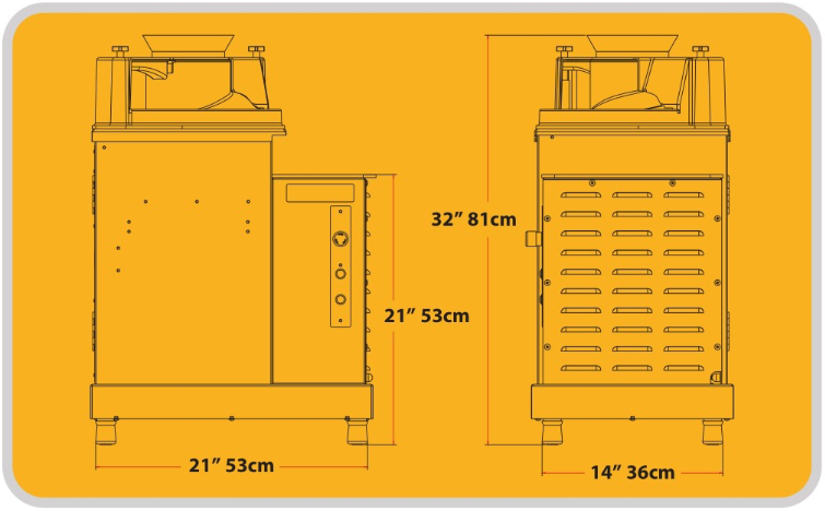 Somerset SDR-400T Heavy Duty Dough Rounder w/ Mobile Table, 115v