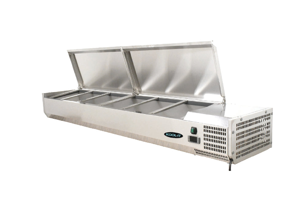 Kool-It KTR-60S 60" Refrigerated Topping Rails with Stainless Steel Cover