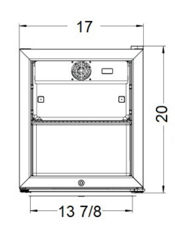 Excellence Industries EMM-2HC 17" Countertop Refrigerator, 1.6 Cu Ft.