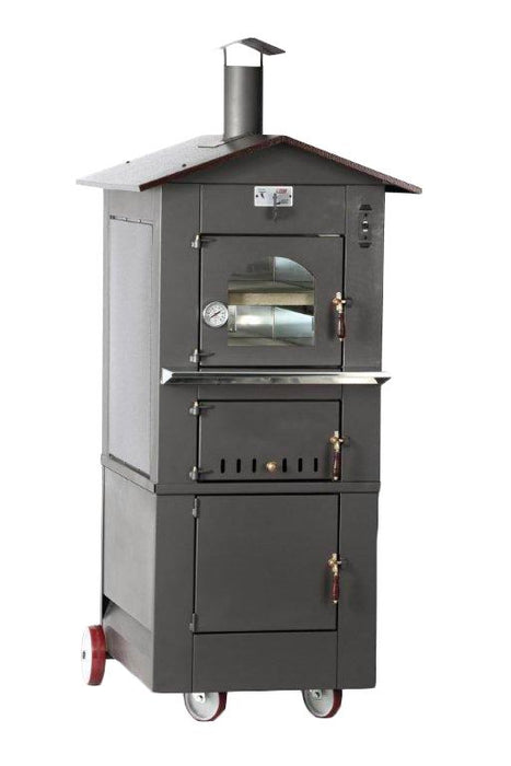 Omcan WO-IT-0435-S 28-inch Wood Burning Oven with Indirect Combustion Chamber and 17″ x 24″ Chamber Dimension, item 43648
