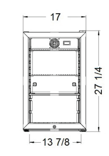 Excellence Industries EMM-3HC 17" Countertop Refrigerator, 2.5 Cu Ft.