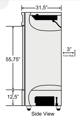 Bison BRF-46 2 Door Stainless Reach-In Freezer, 46.0 cu. ft.