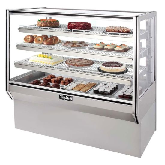 Leader Refrigeration NHBK36 36" Dry Non-Refrigerated High Bakery Display Case with 2 Doors and 3 Shelves