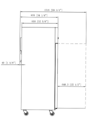 Dukers D55AR Commercial 2-Door Top Mount Refrigerator in Stainless Steel, 55.125" Wide