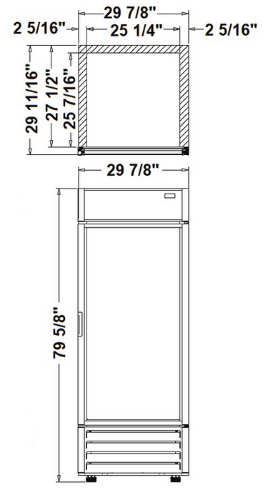 Excellence Industries VF-23HC 29 7/8" Heavy Duty Upright Freezer, 24 Cu Ft.