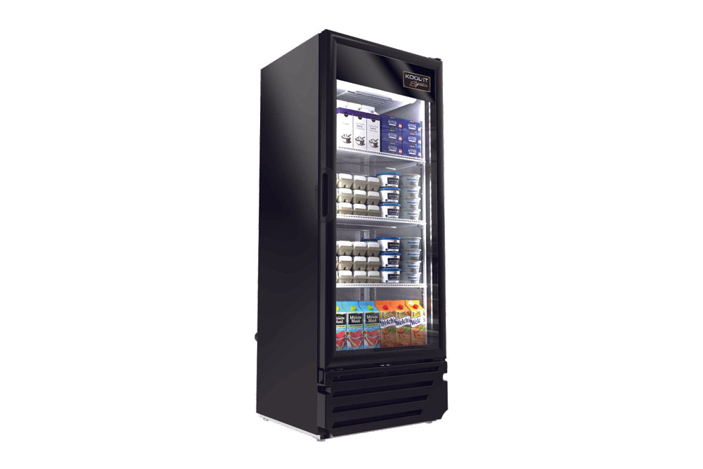 Kool-It LX-14RB 24 3/4" Single Glass Door Merchandiser Refrigerator, 11.5 Cu Ft