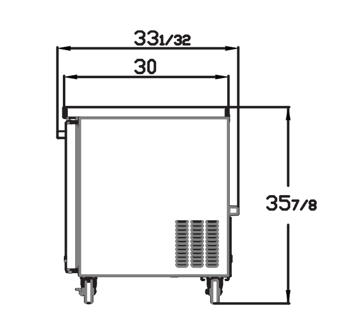 Blue Air BLUR60-HC 2 Doors Stainless Steel Undercounter Refrigerator, 60" wide, 16.5 Cu. Ft., R-290 Refrigerant