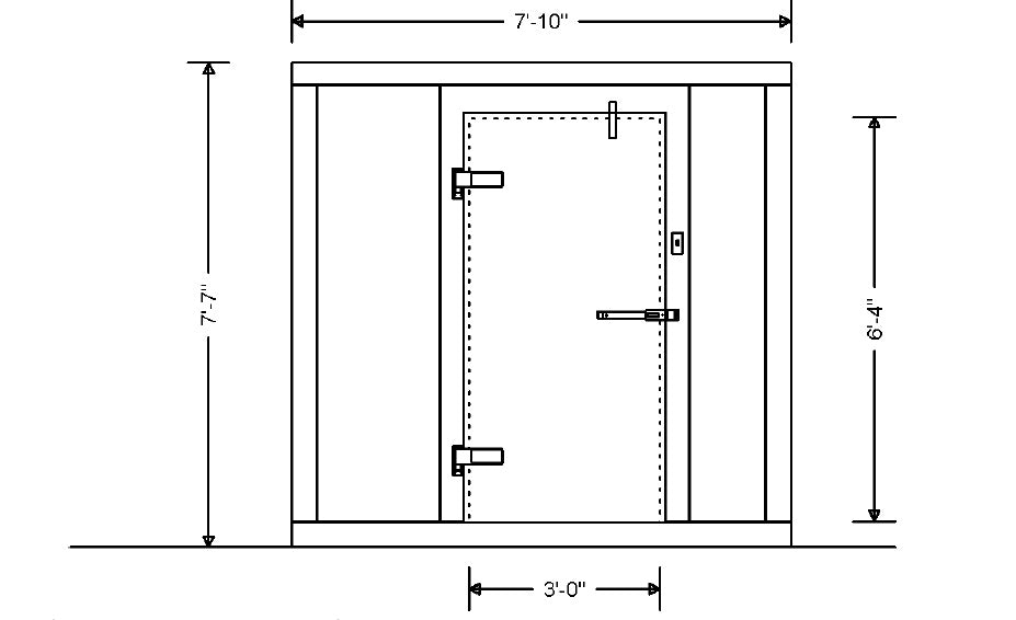 Amerikooler QF081077 Dynasty Walk-in Freezer, 8' x 10' x 7' 7", Indoor, With Floor, Remote Condenser, Fast Shipping